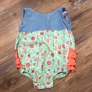 Ruffle Butts Floral Onesie 0-3 months